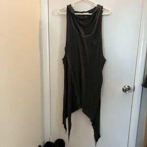 Darker Wavs / Dolls Kill grey tunic dress with hood